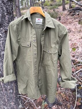Fjallraven Olive Green Military Shirt Jacket
